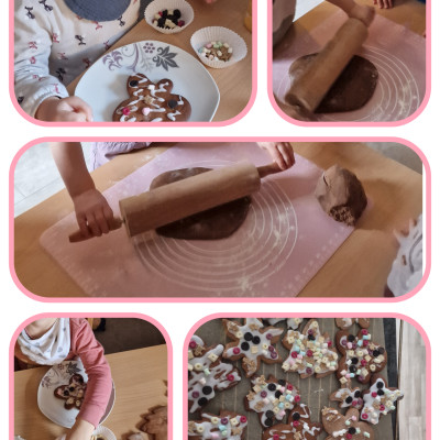 beim Lebkuchenbacken
